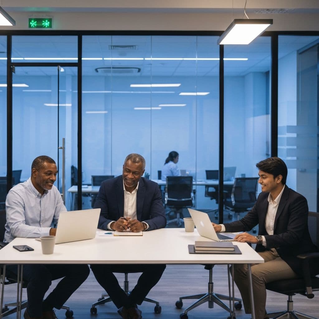 Modern business office environment